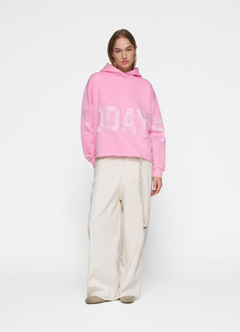 statement logo hoodie | pink