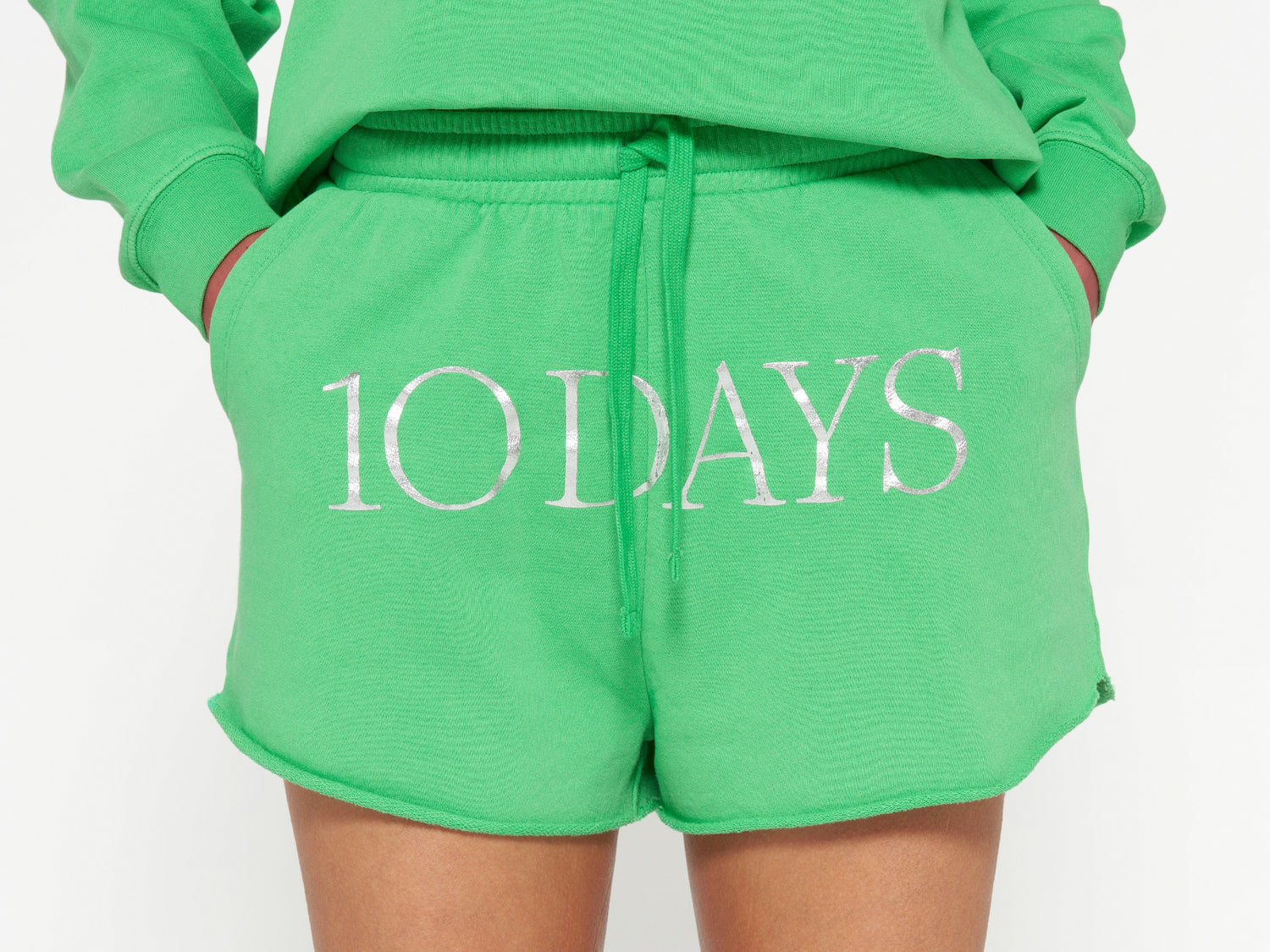 beach shorts logo | apple green