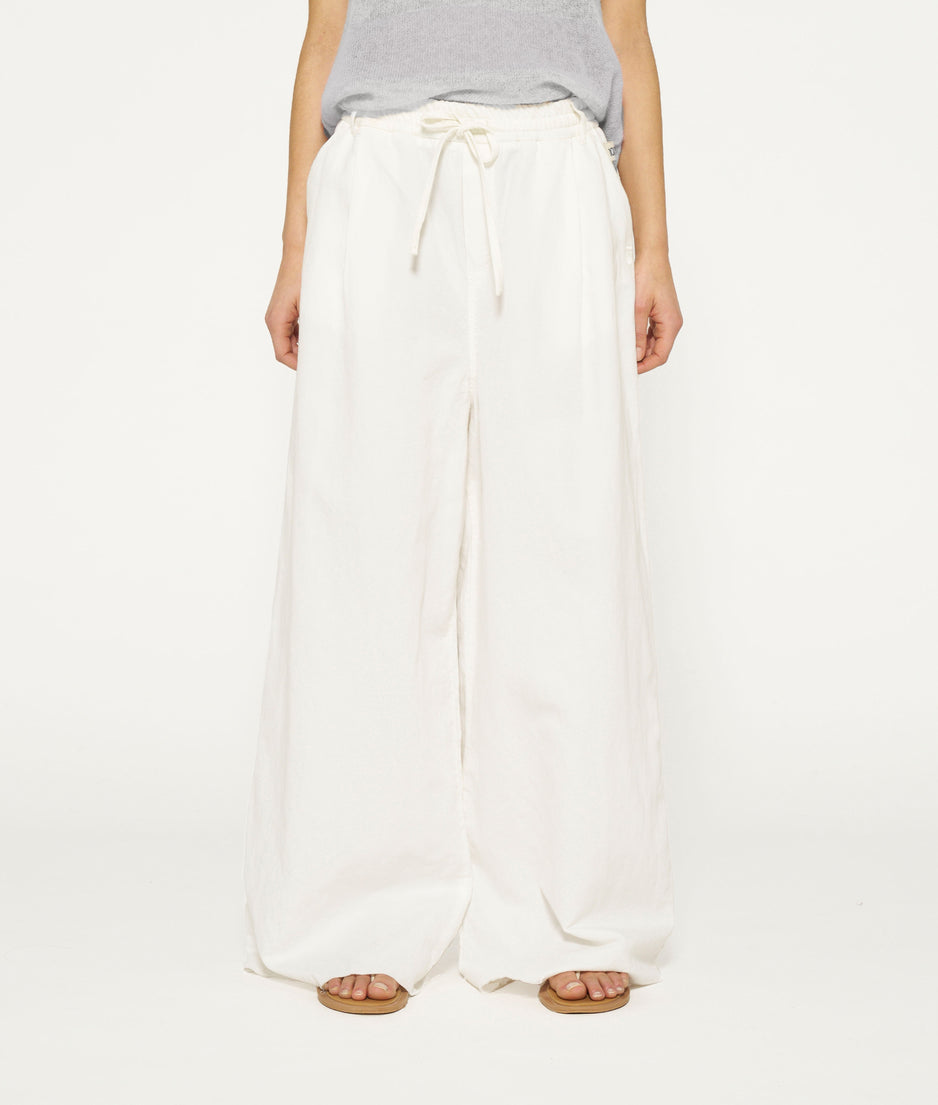 THE WIDE LEG PANTS | ecru