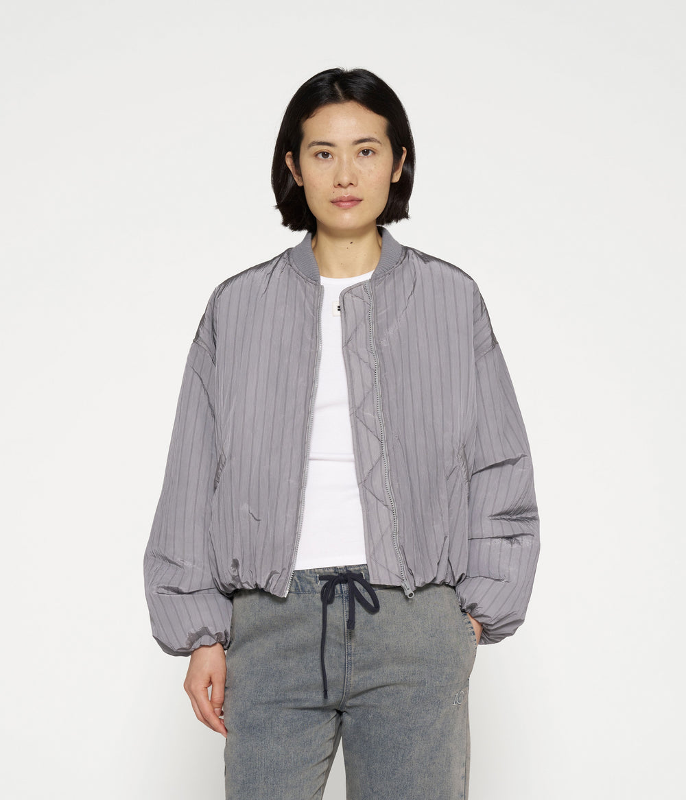 bomber jacket pinstripe | graphite