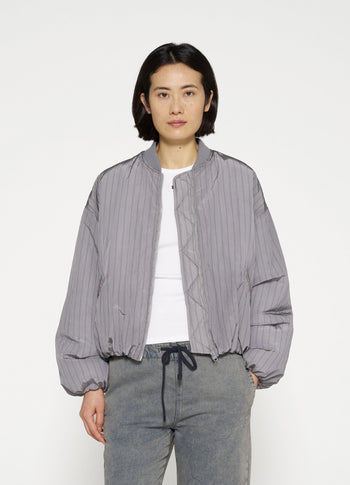 bomber jacket pinstripe | graphite