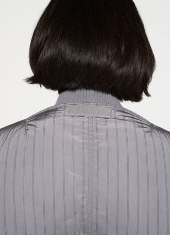 bomber jacket pinstripe | graphite