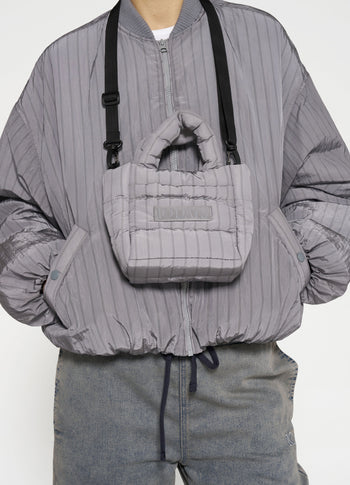 padded bag pinstripe | graphite