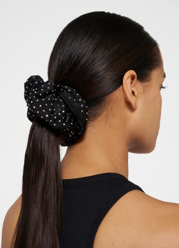 strass scrunchie | black