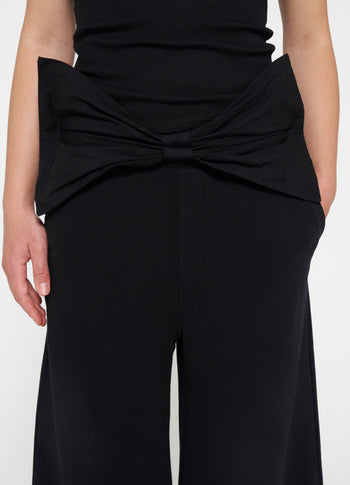 flared jogger bow | black