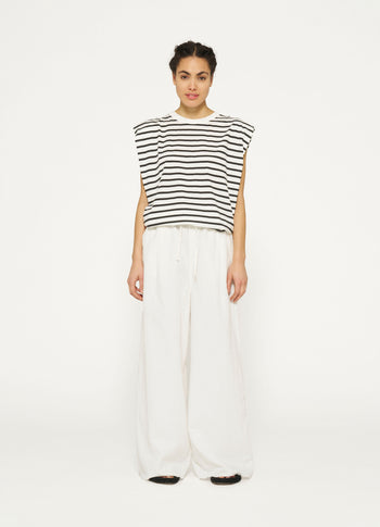 THE WIDE LEG PANTS | ecru