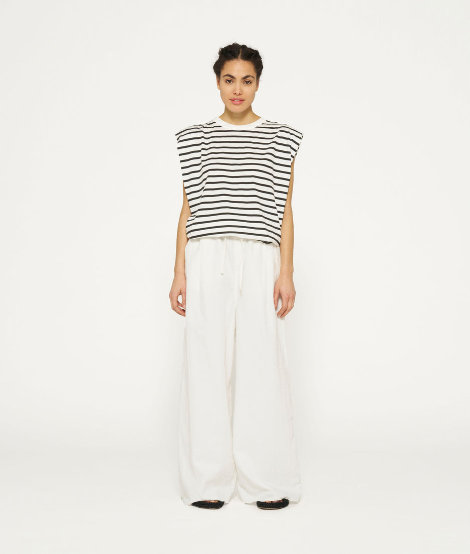 THE WIDE LEG PANTS | ecru