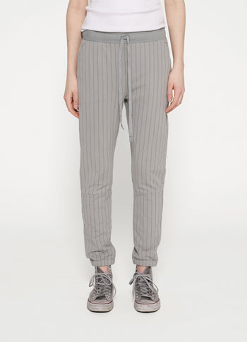 cropped jogger pinstripe | graphite