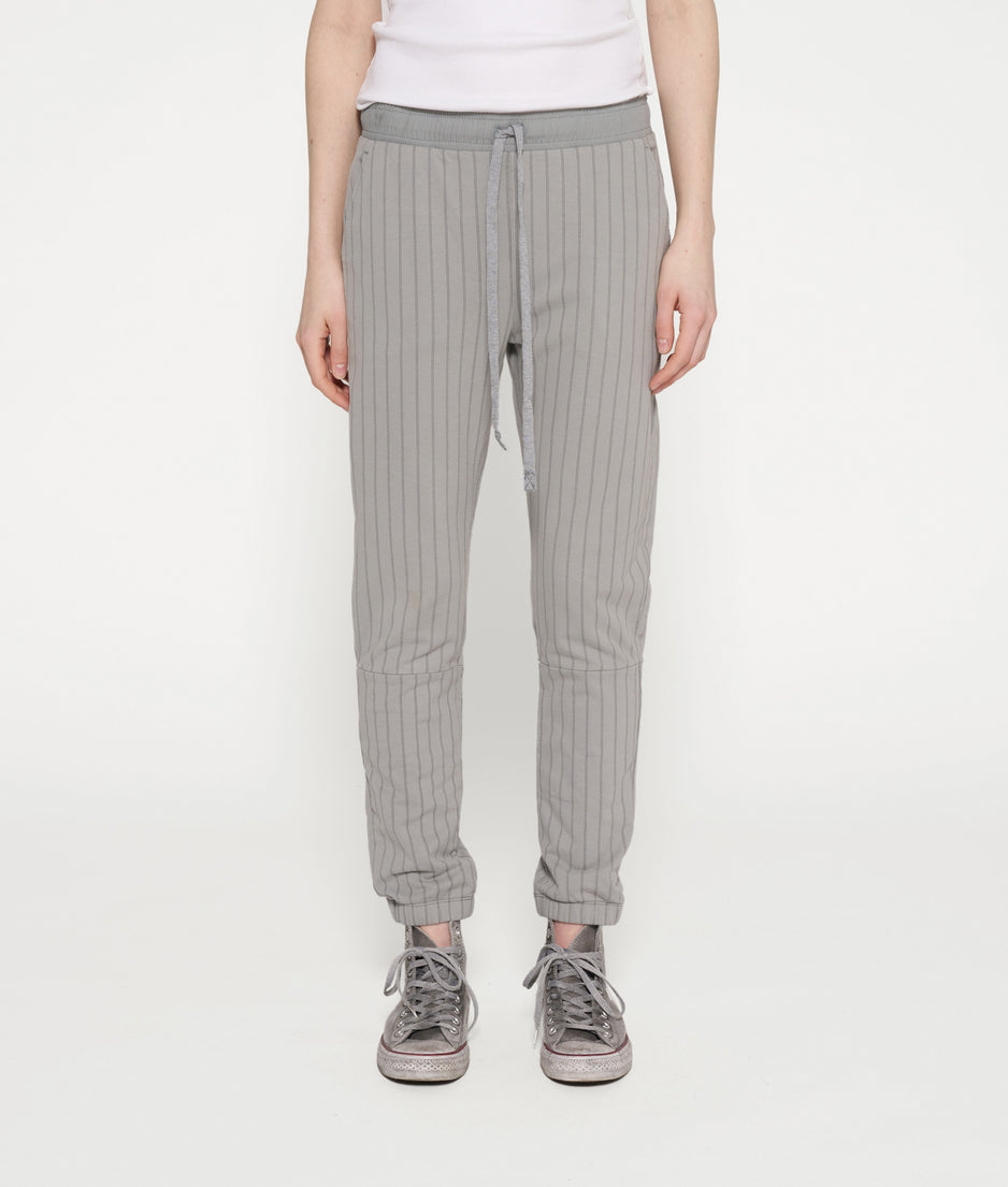 cropped jogger pinstripe | graphite