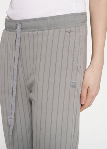 cropped jogger pinstripe | graphite