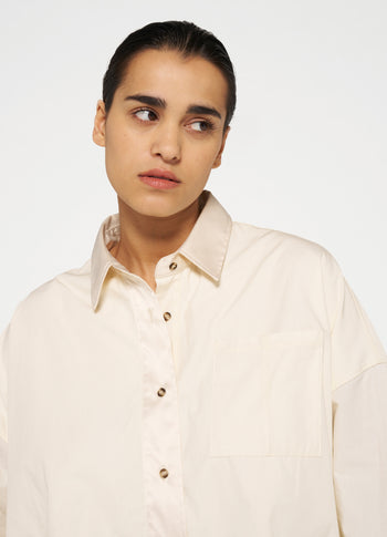 cropped smoking blouse | light natural