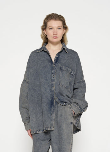 shirt flowy denim | blue denim