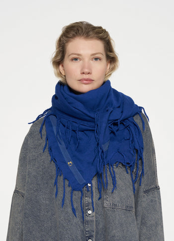 scarf wool | true blue