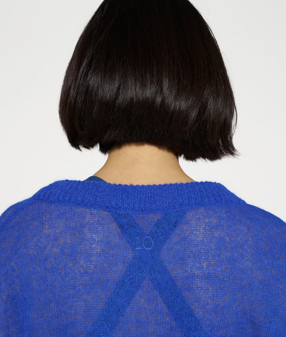 solid sweater | true blue