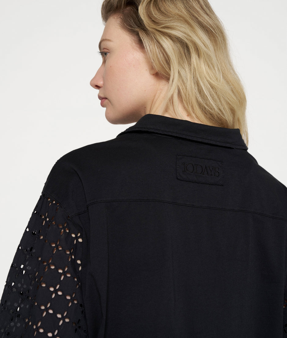 shirt broidery anglaise | black