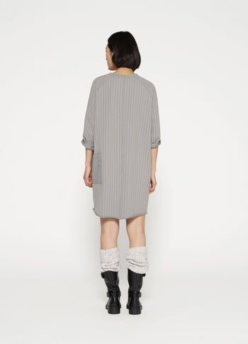 sweat dress pinstripe | graphite