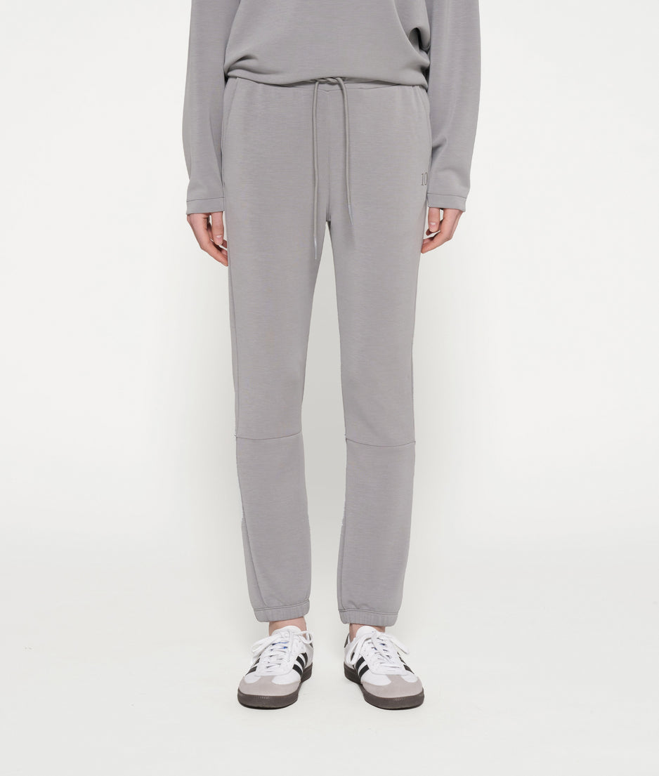 cropped jogger scuba | graphite