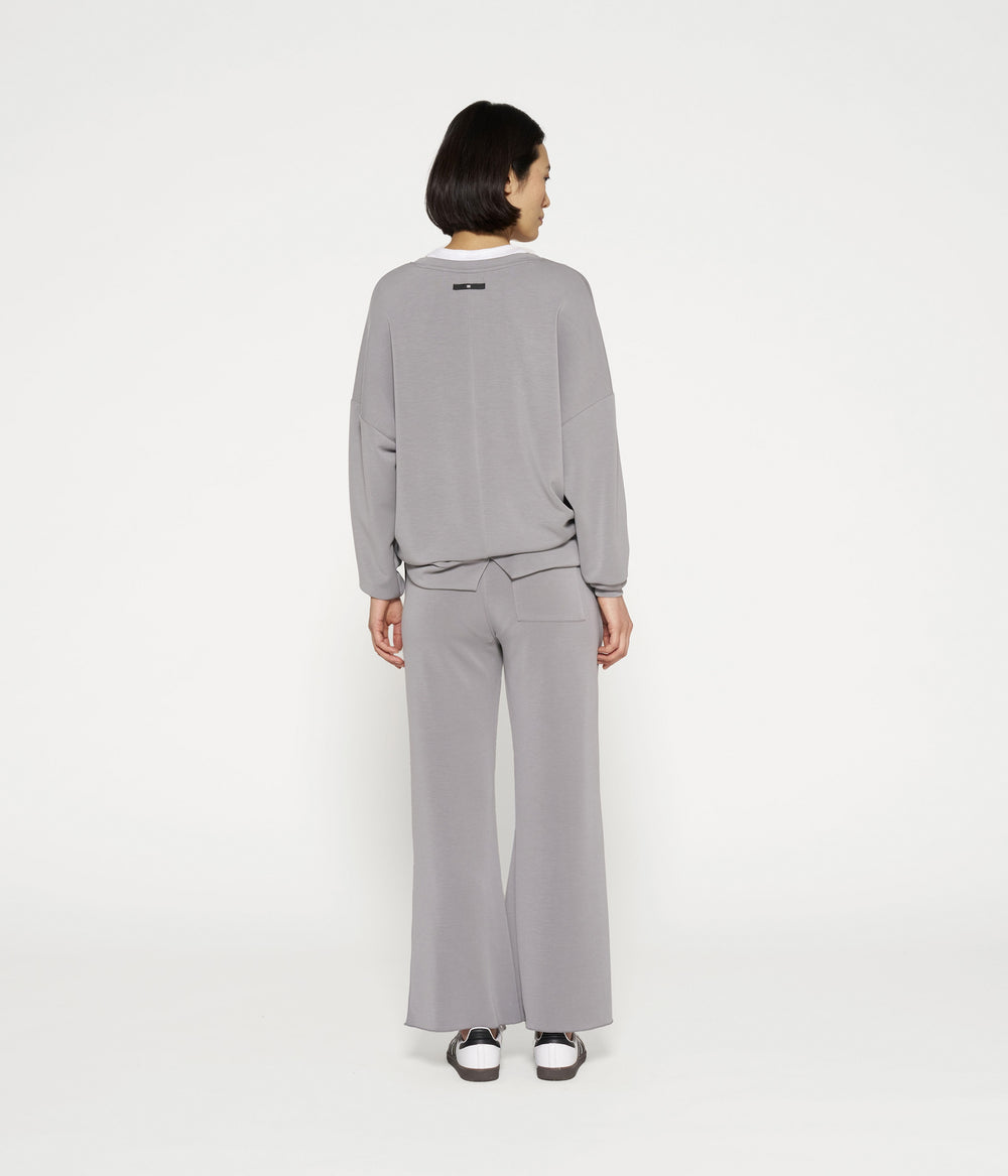 flared jogger scuba | graphite