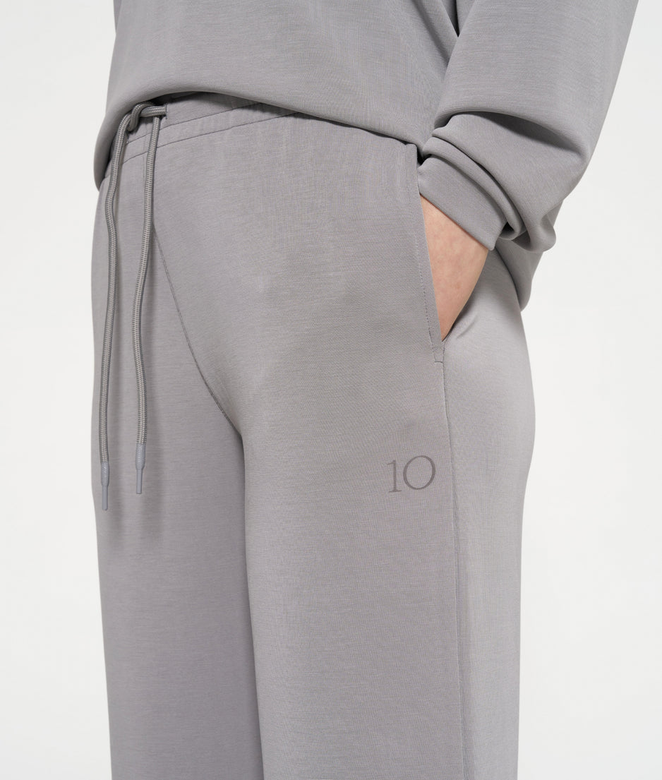 flared jogger scuba | graphite