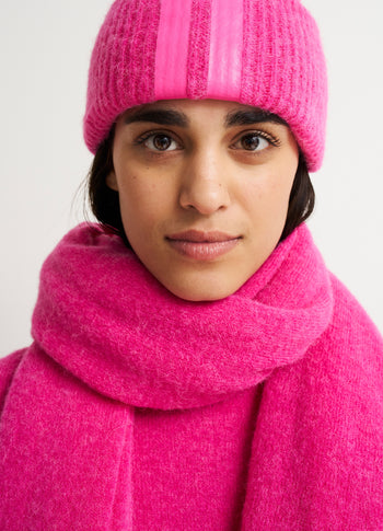 scarf soft knit | bright pink