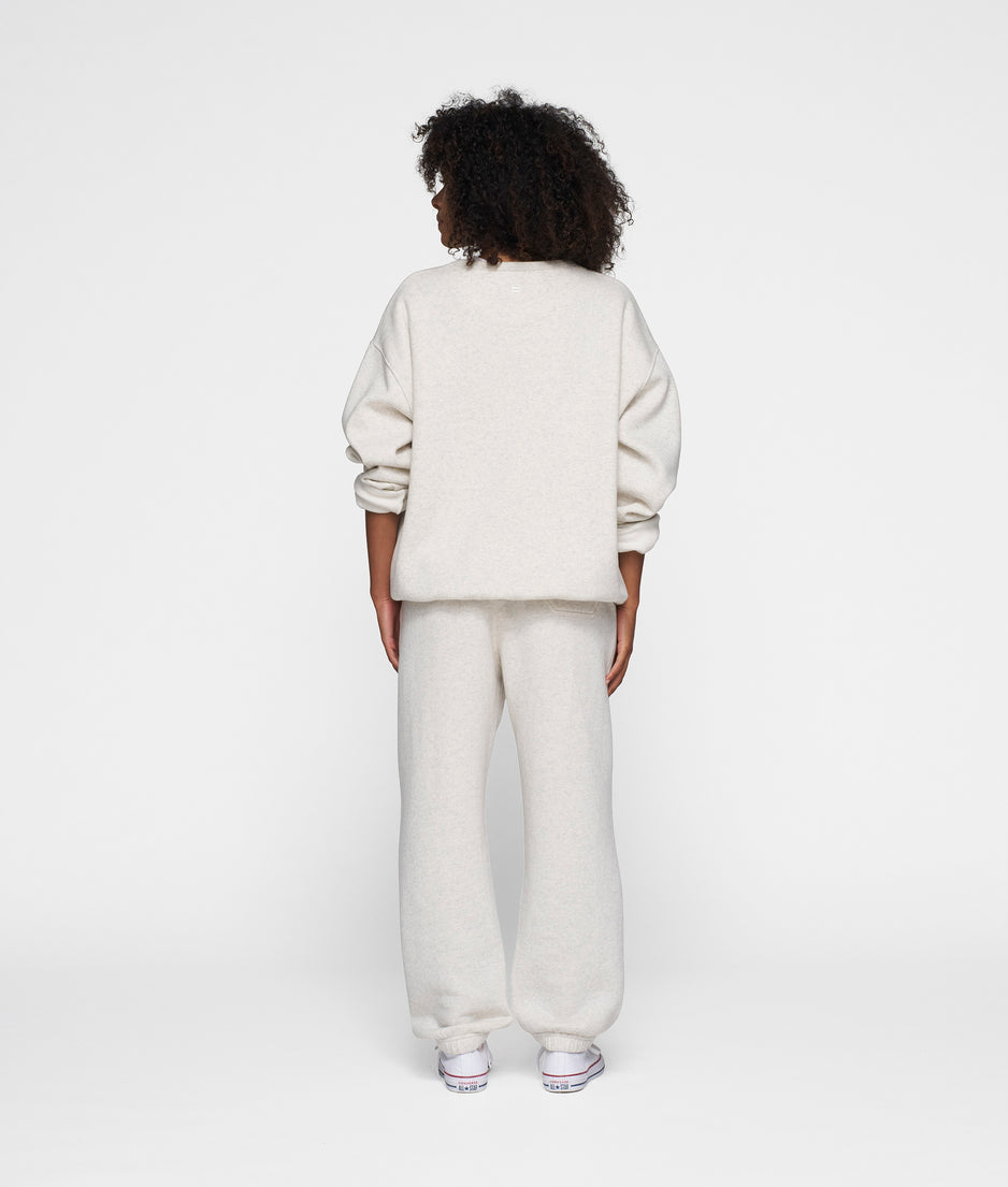 THE CLEAN STATEMENT SWEATER | soft white melee