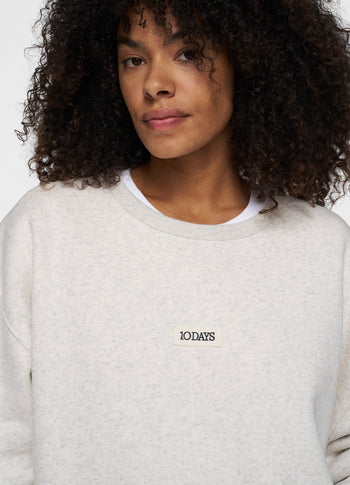 THE CLEAN STATEMENT SWEATER | soft white melee