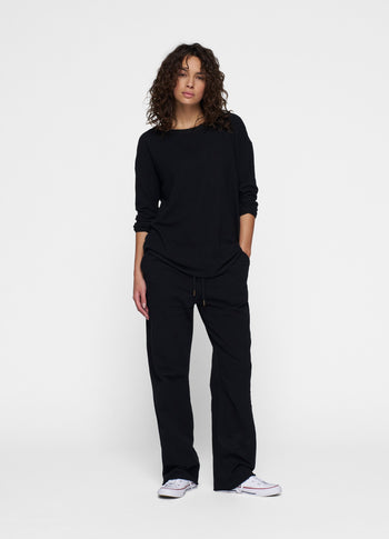 THE LONG SLEEVE LINEN | black