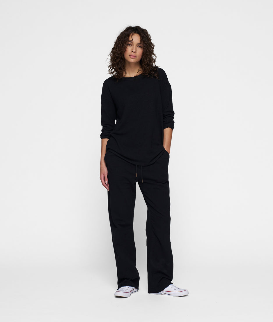 THE LONG SLEEVE LINEN | black