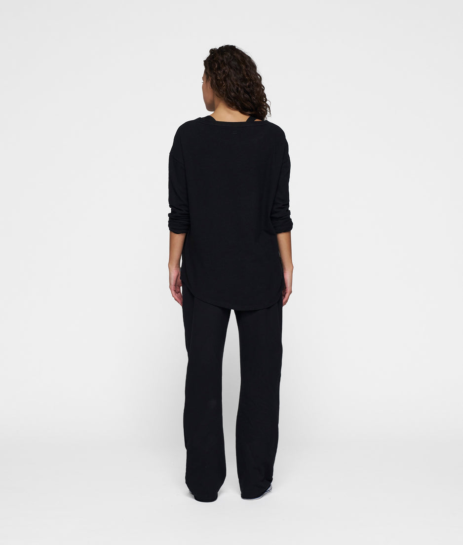 THE LONG SLEEVE LINEN | black