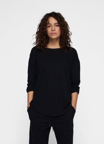 THE LONG SLEEVE LINEN | black