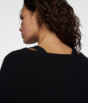 THE LONG SLEEVE LINEN | black