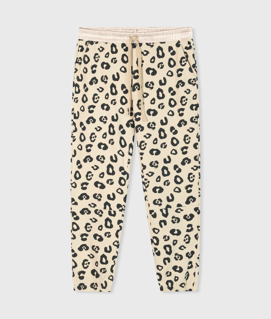 cropped jogger leopard | oyster