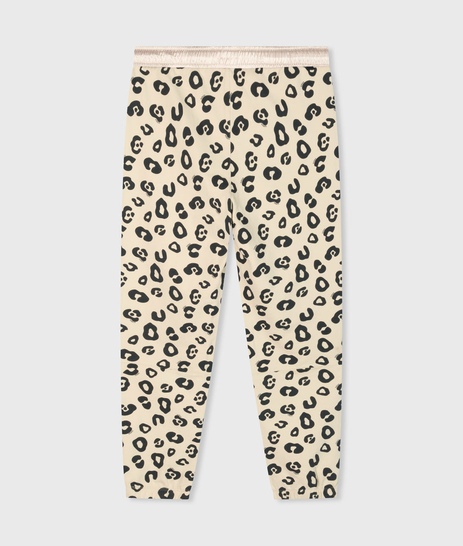 cropped jogger leopard | oyster