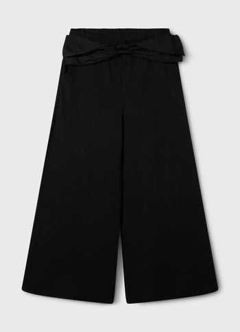 flared jogger bow | black