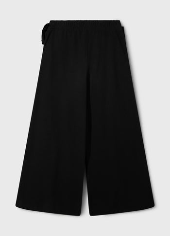 flared jogger bow | black