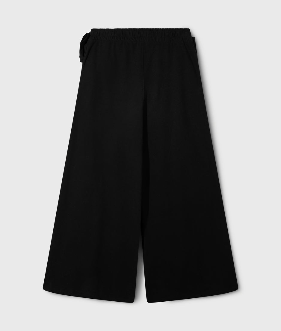 flared jogger bow | black