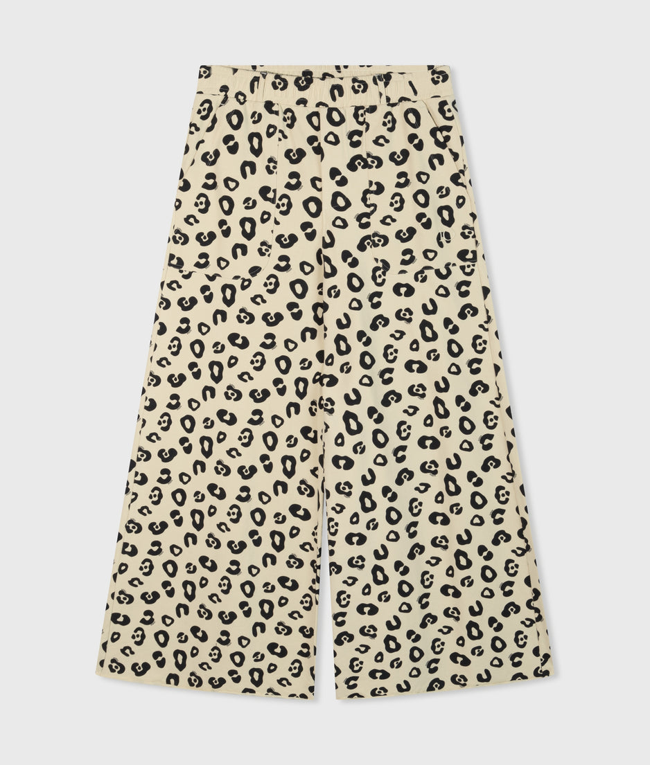 wide jogger leopard | oyster