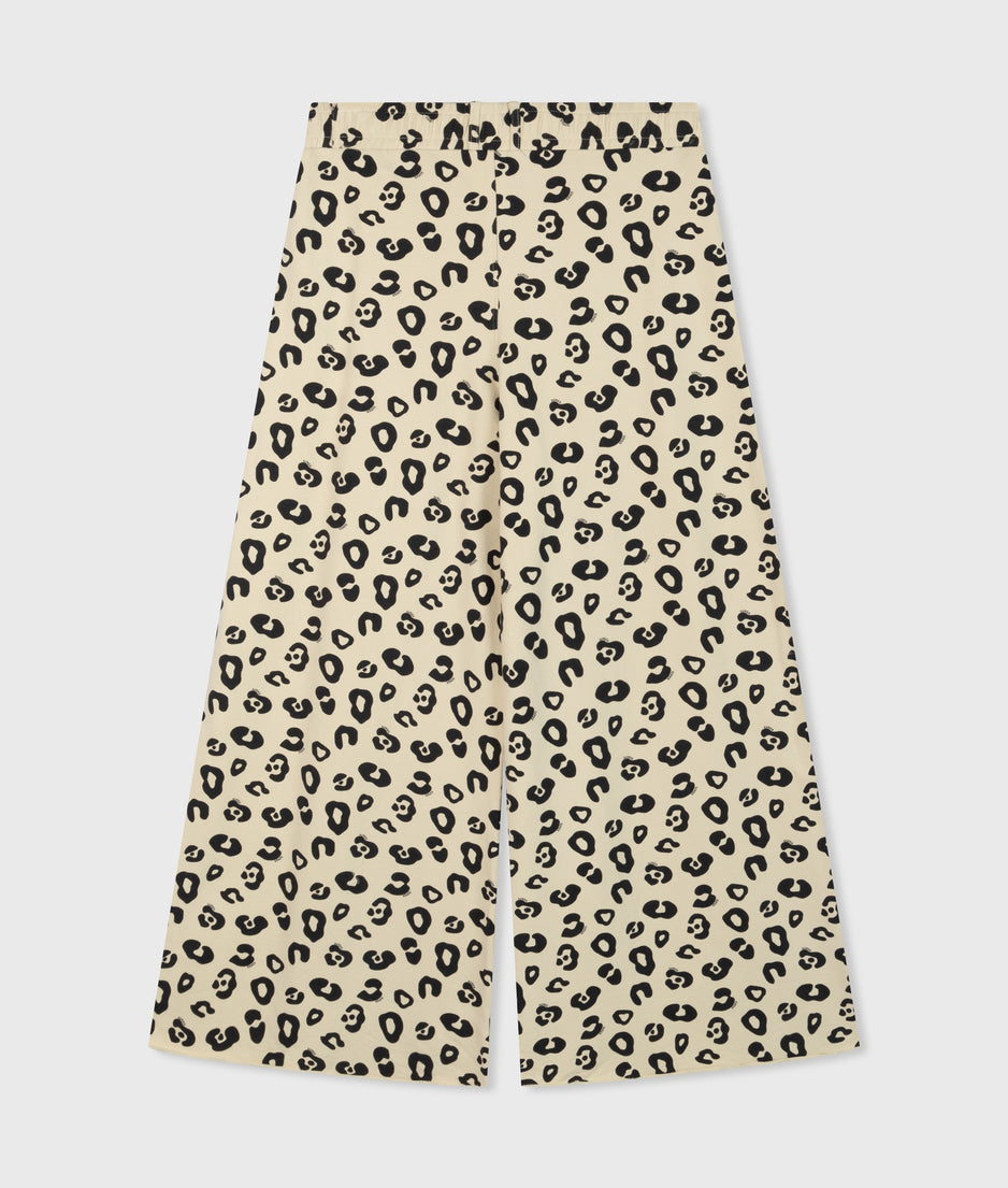 wide jogger leopard | oyster