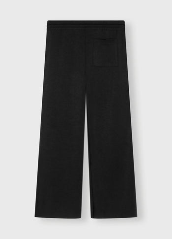 flared jogger scuba | black