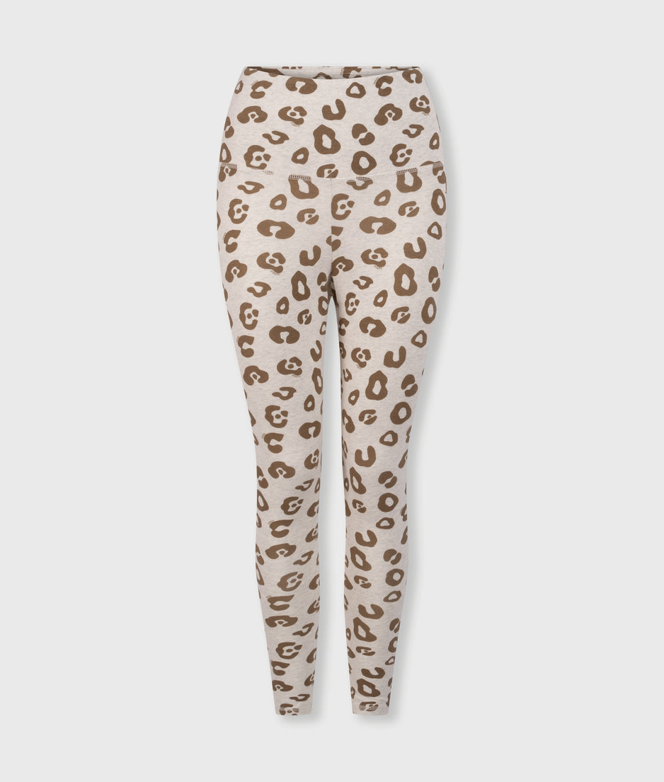 yoga leggings leopard | soft white melee