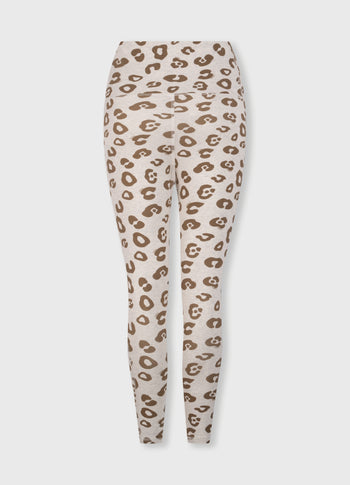 yoga leggings leopard | soft white melee
