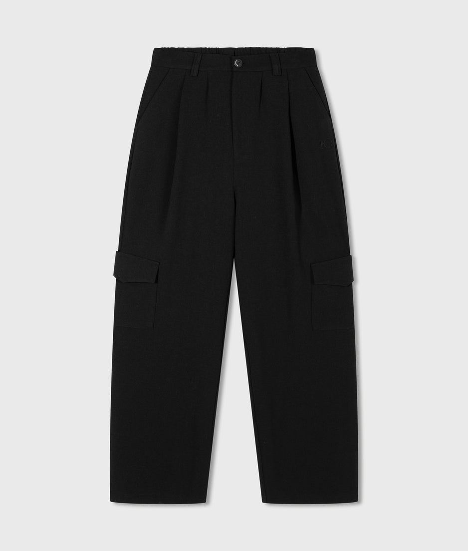 cargo pants crepe | black