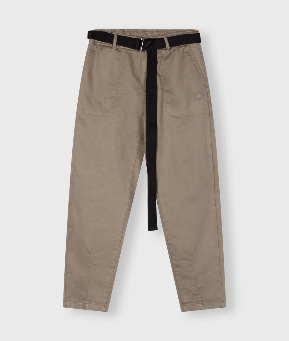 belted pants jog denim | sage