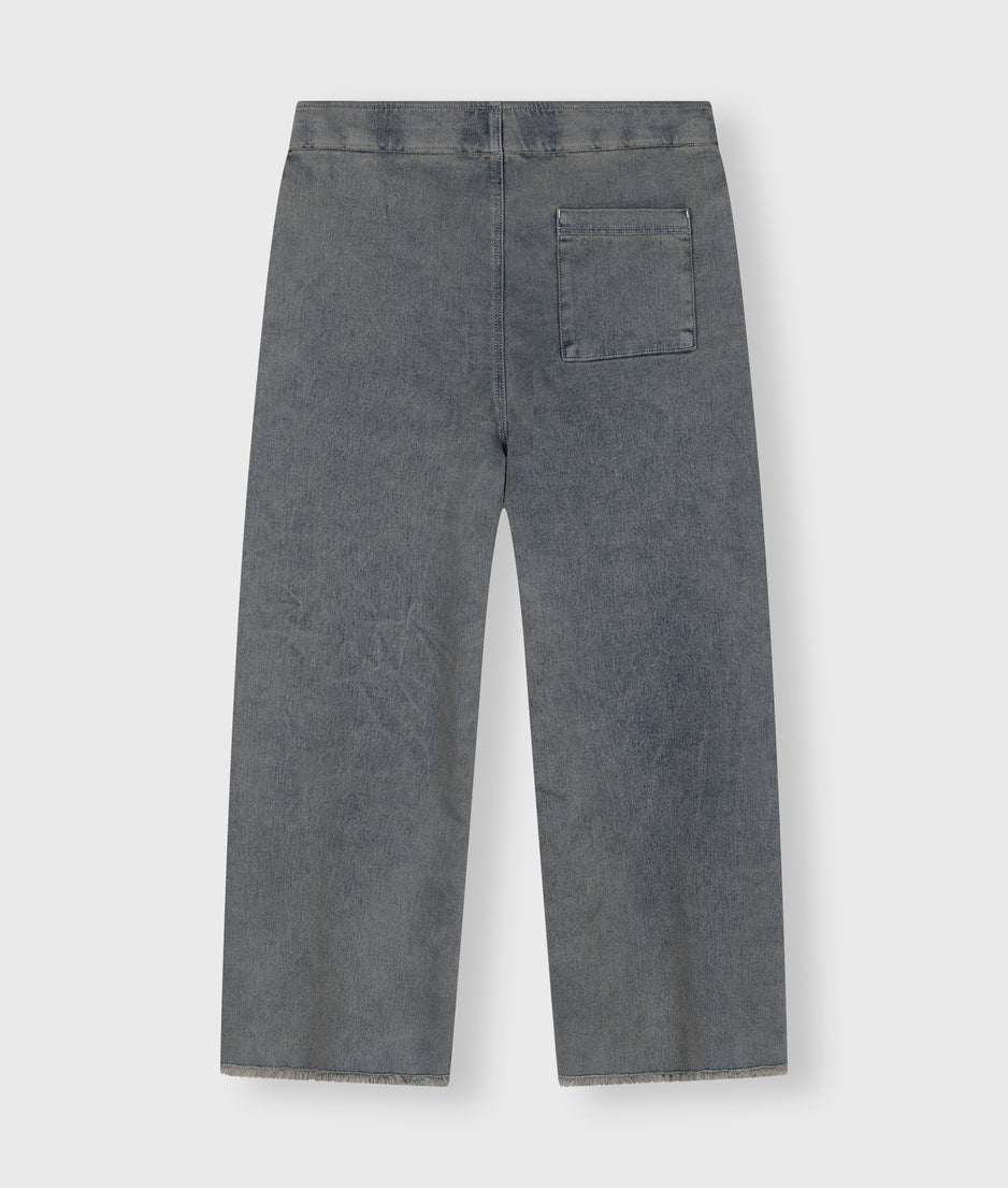 flared jogger jog denim | blue denim