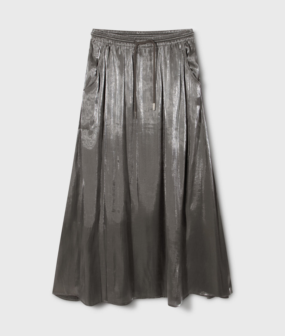 shiny skirt | silver