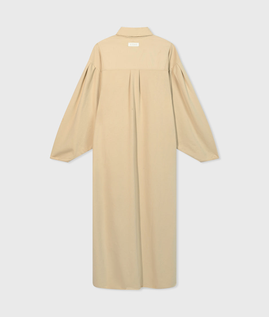 the Billie dress poplin | light latte