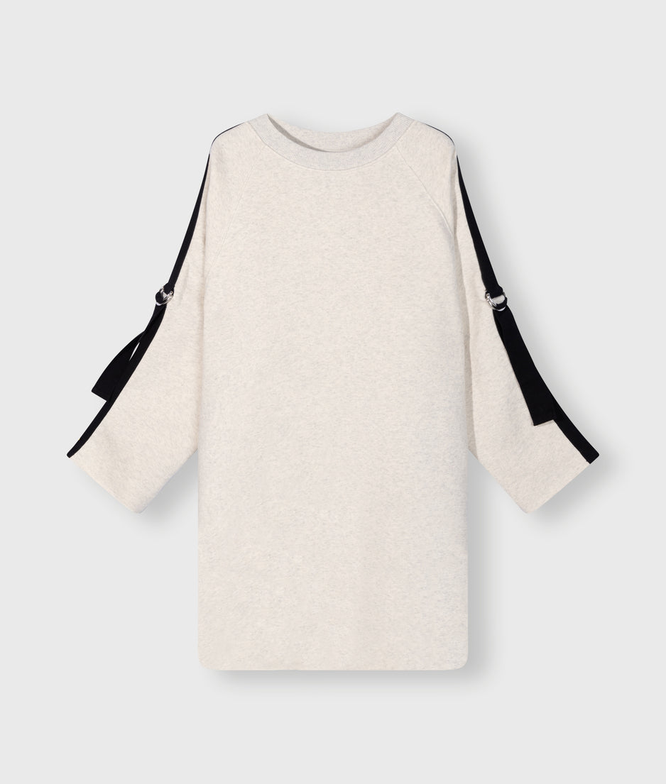 belted raglan dress | soft white melee