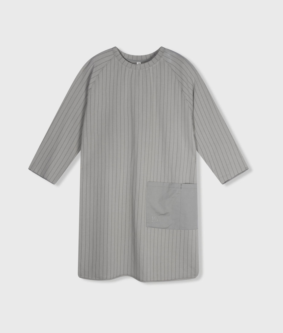 sweat dress pinstripe | graphite