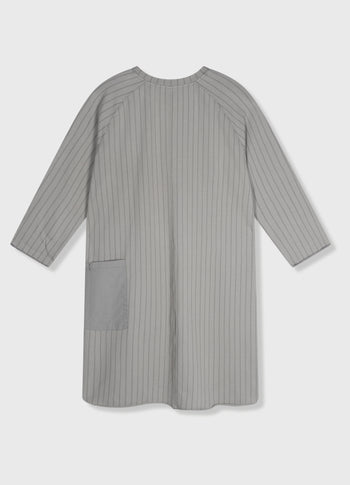 sweat dress pinstripe | graphite