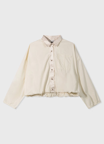 cropped smoking blouse | light natural